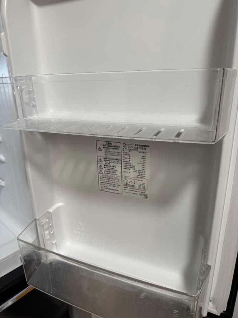 冷蔵庫　送料込み　ハイセンス　2019年式　150l 2/20まで　引取300円