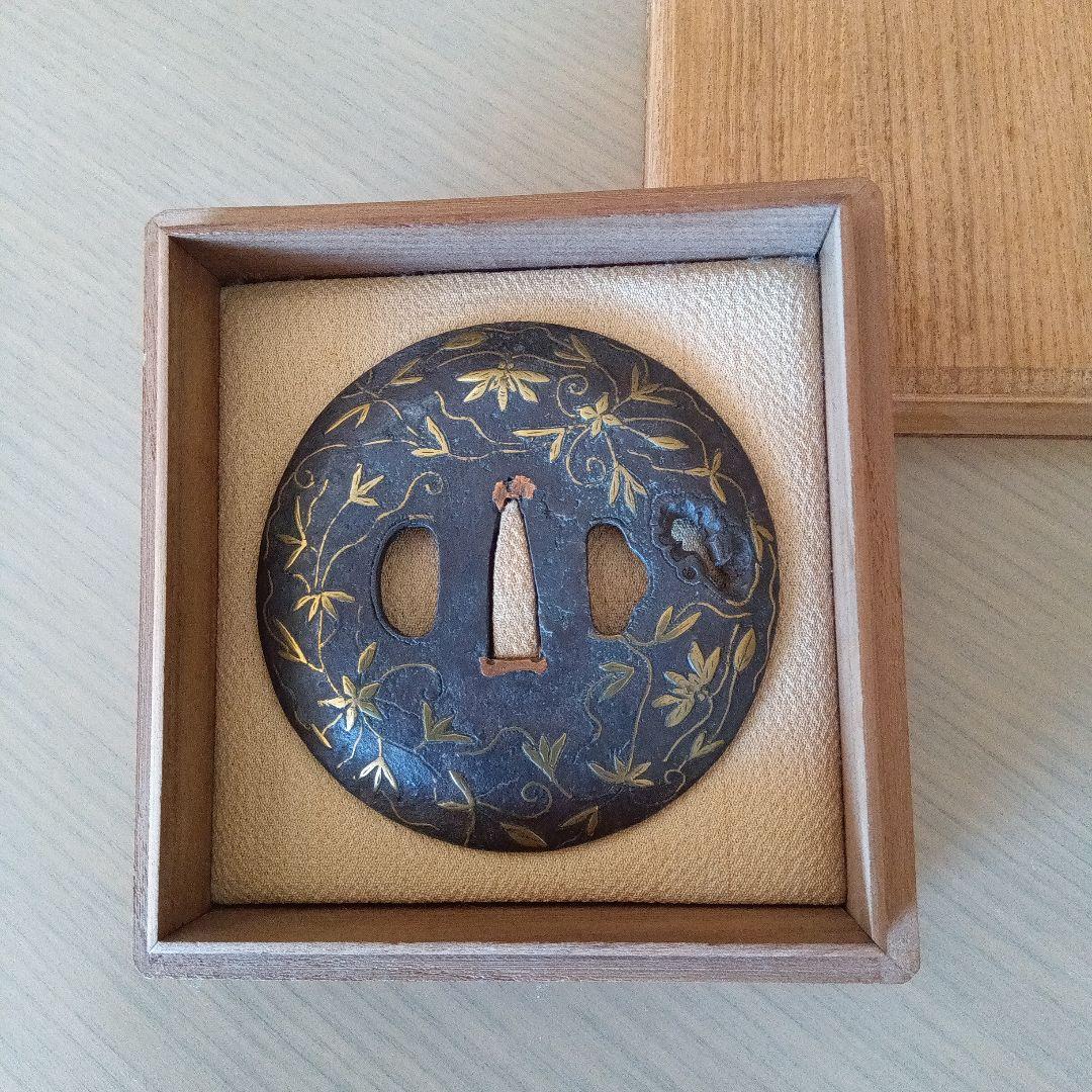 江戸時代の金無垢象嵌鍔