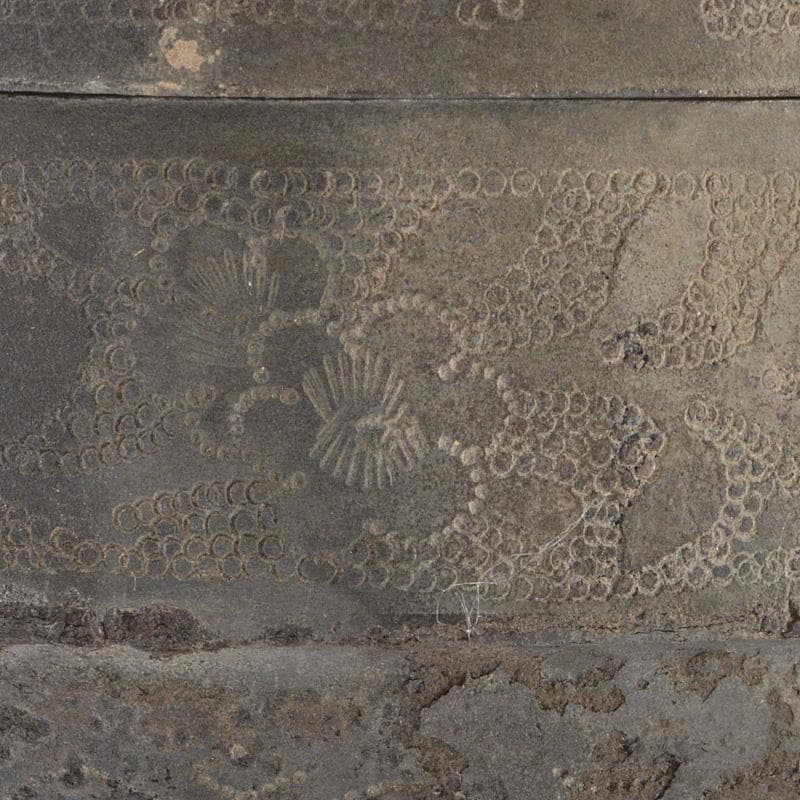 煎茶道具　古錫　陸裕隆造銘　鎚目花文　茶壷　茶心壷　約364g　M　R6098