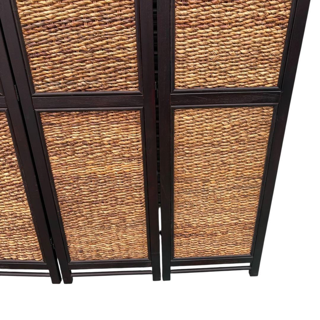スクリーン 4連 パーテーション 衝立 バナナリーフ アジアンリゾート 完成品