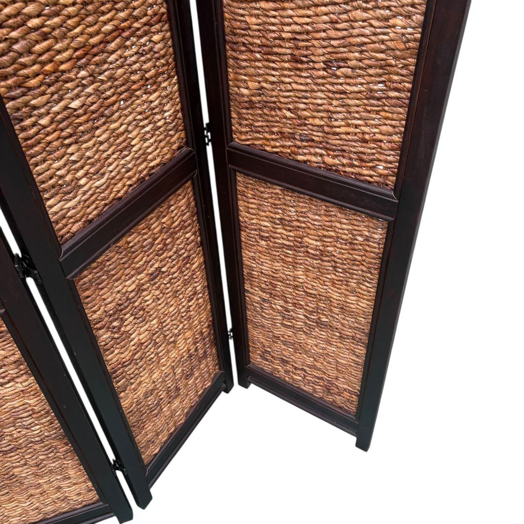 スクリーン 4連 パーテーション 衝立 バナナリーフ アジアンリゾート 完成品