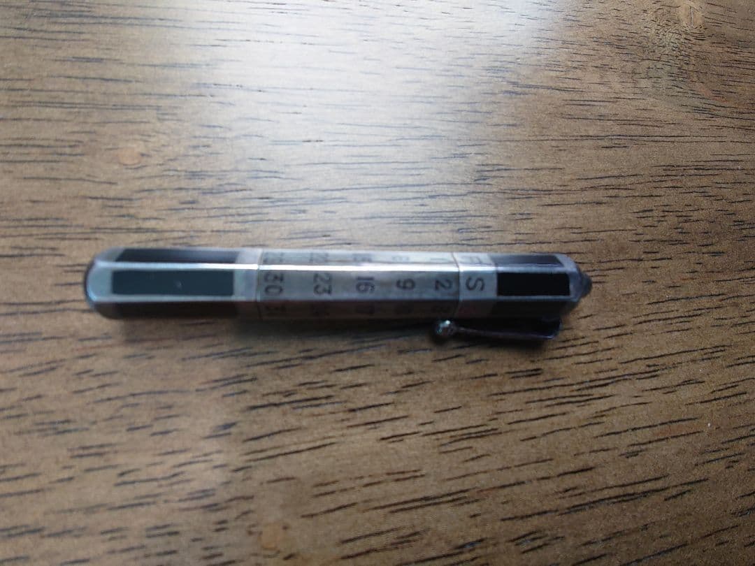 貴重　シャープペン　銀製品　シルバー　万年カレンダー付き　戦前　ジャンク