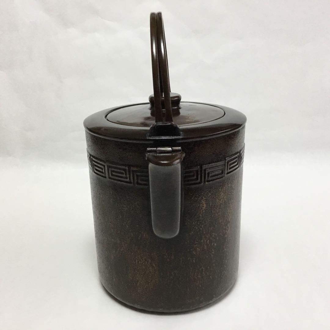 茶道具 古物品 割手水注 小 雷紋 箱なし