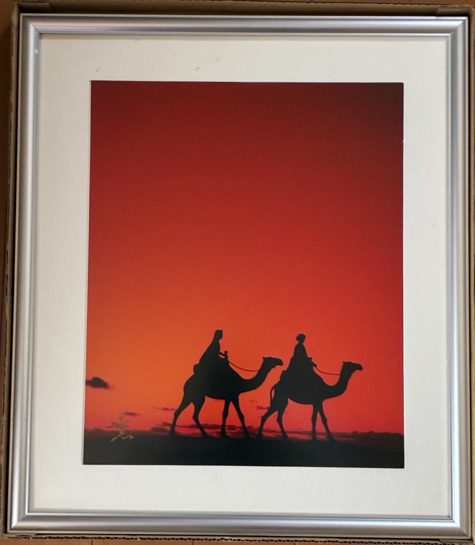 月の砂漠記念像 額入り写真