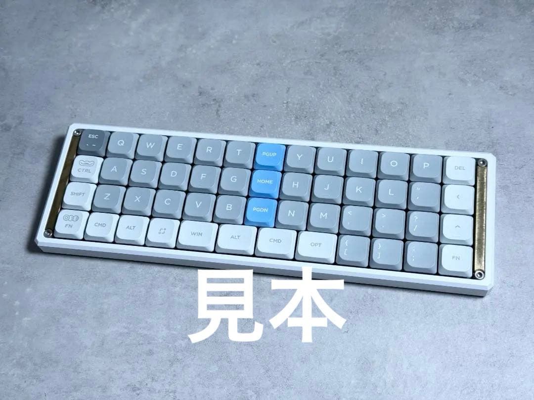 GoForty v2 Ortho アルミケース キースイッチ キーキャップ付