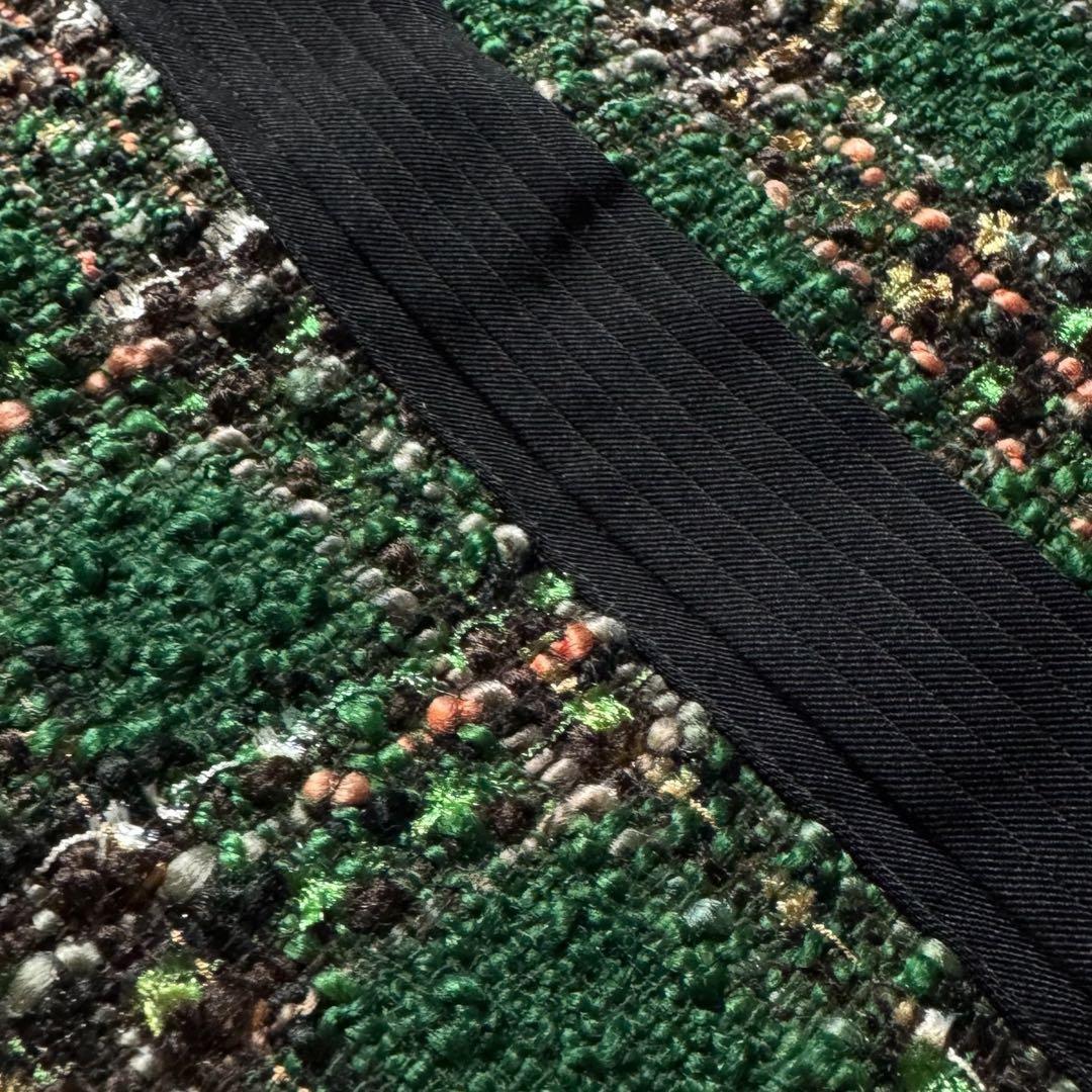 glambグラム ファンシーツイードパンツ グリーン M