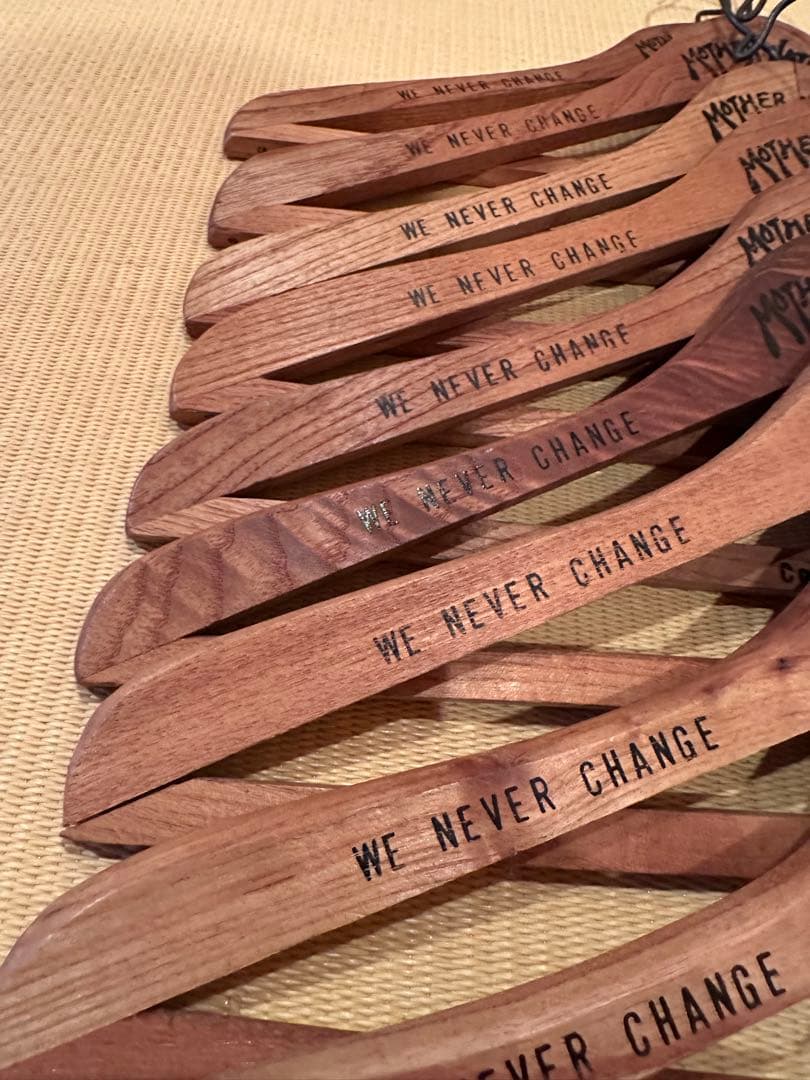 10本セット ハリウッドランチマーケット　木製ハンガー ブルーブルー