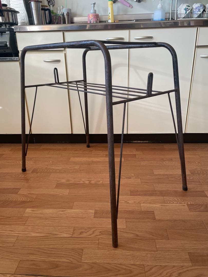 鉄脚 アイアン フレーム 台形型 TV台 テーブル 作業台 店舗什器 台座のみ