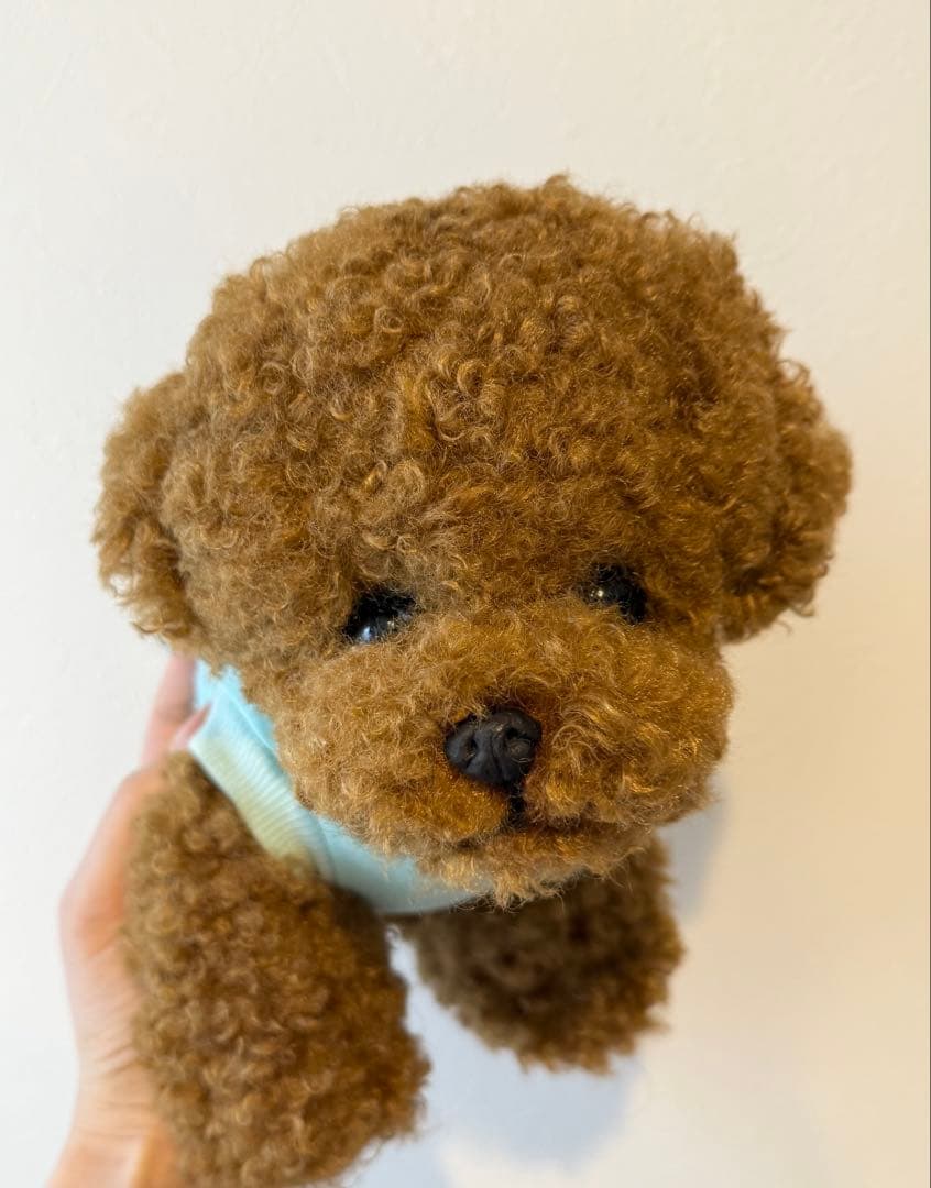 ★ハンドメイド★ もふもふ トイプードル ぬいぐるみ レッド 大サイズ