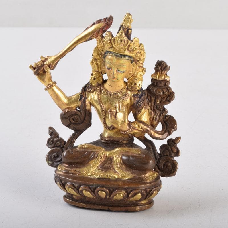 仏教美術　古銅鍍金　チベット仏　仏像　置物　V　9227