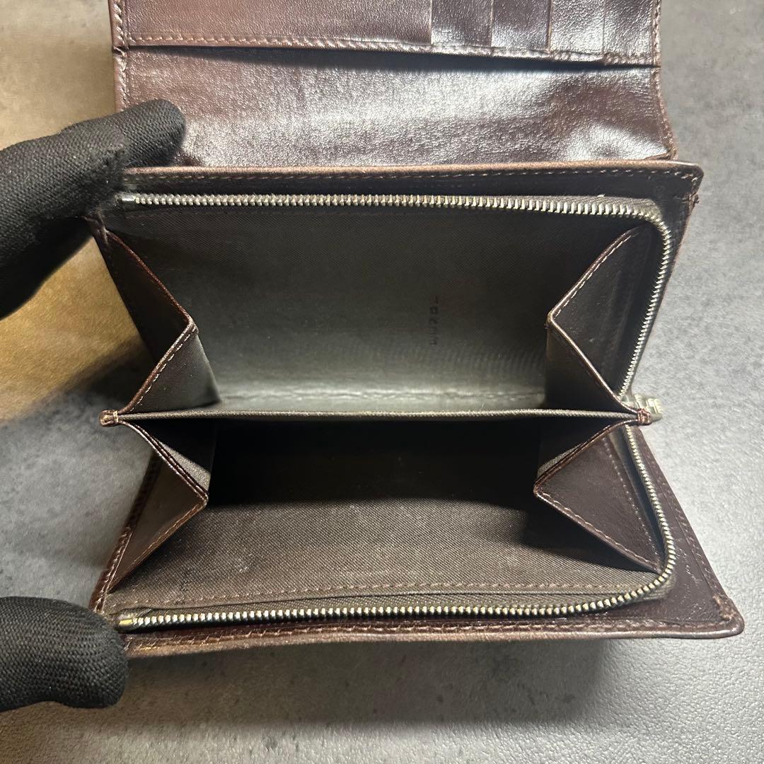 FENDI ズッカ　二つ折り財布　 コンパクトウォレット　コーナージップ