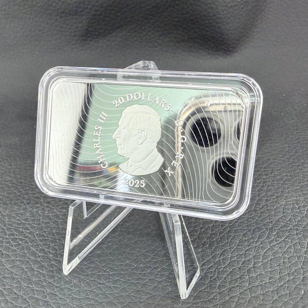 銀貨 二重絵柄埋込 カナダ 滝と幻想的な女性 カラー プルーフ 1オンス 純銀