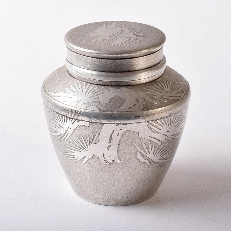 TM 　さつま岩切　正錫　松鶴文　茶壷　茶心壷　約350g　C　7729