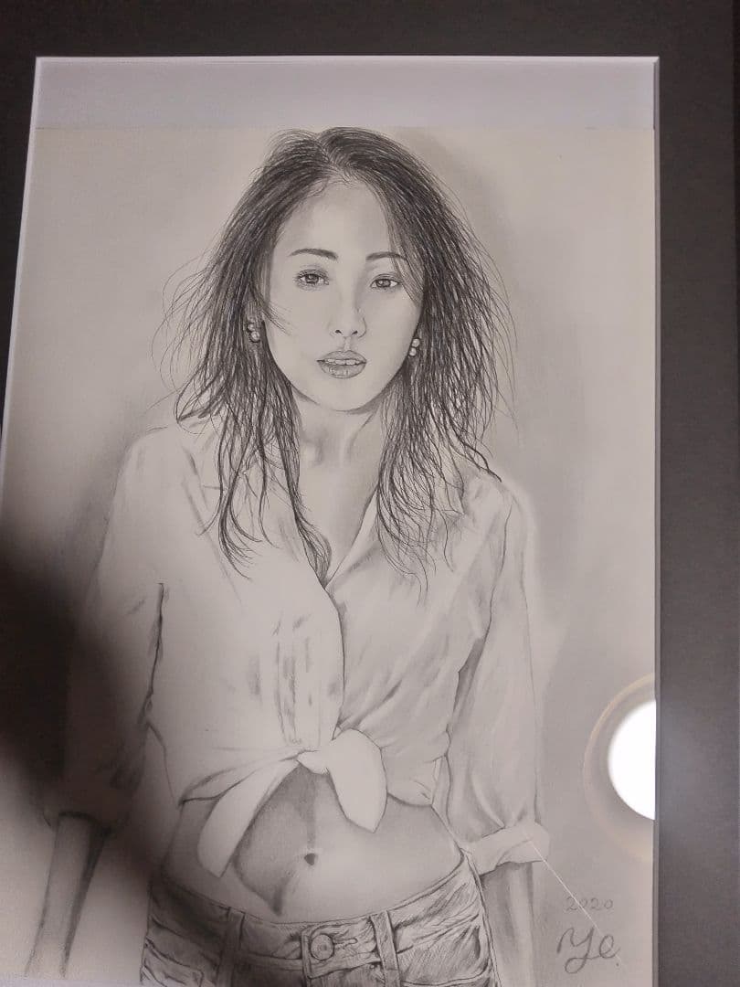 絵画、裸婦、美人画、8F、ワイシャツE、山本英二、真作、肉筆保証一点物、高塚省吾