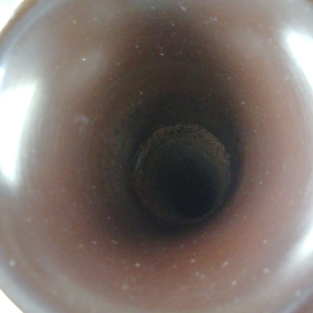 Ｔ７８９　花入　『唐銅　下蕪耳付花入』『藤井宗喜 造』　共箱　茶道具　花器