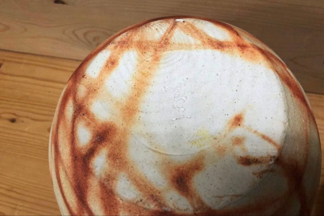 未使用/特価❕美濃燒/安藤百利行作/百窯/火襷/水指/1点　　茶道具/水差し