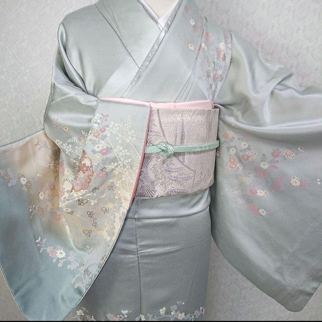 Mの正絹 訪問着 4点 フルセット 入学式 卒業式 結婚式 お宮参り