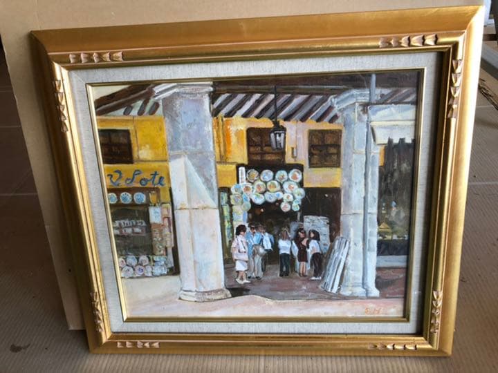 F8 額縁 額 絵画 油絵 絵 アンティーク ゴールド