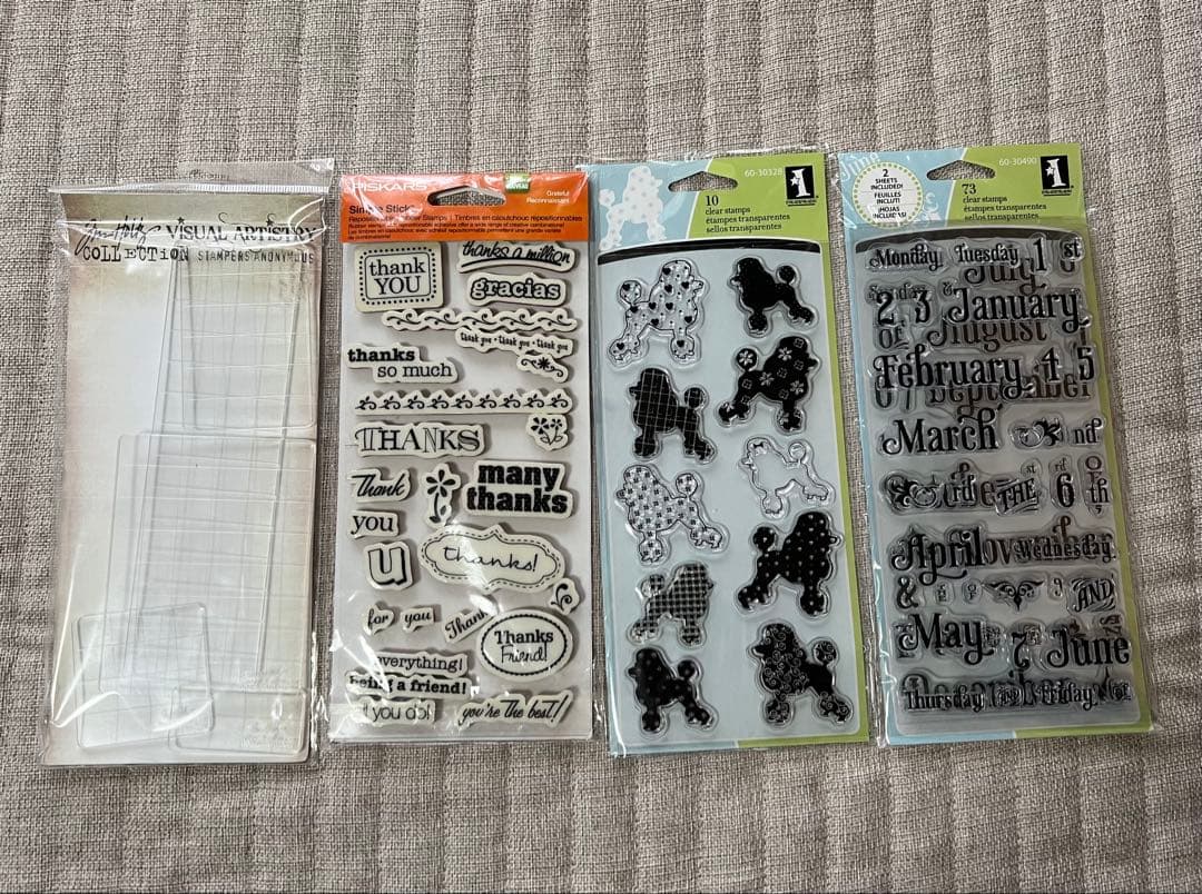 透明アクリルスタンプセット 13個＋スタンプ台