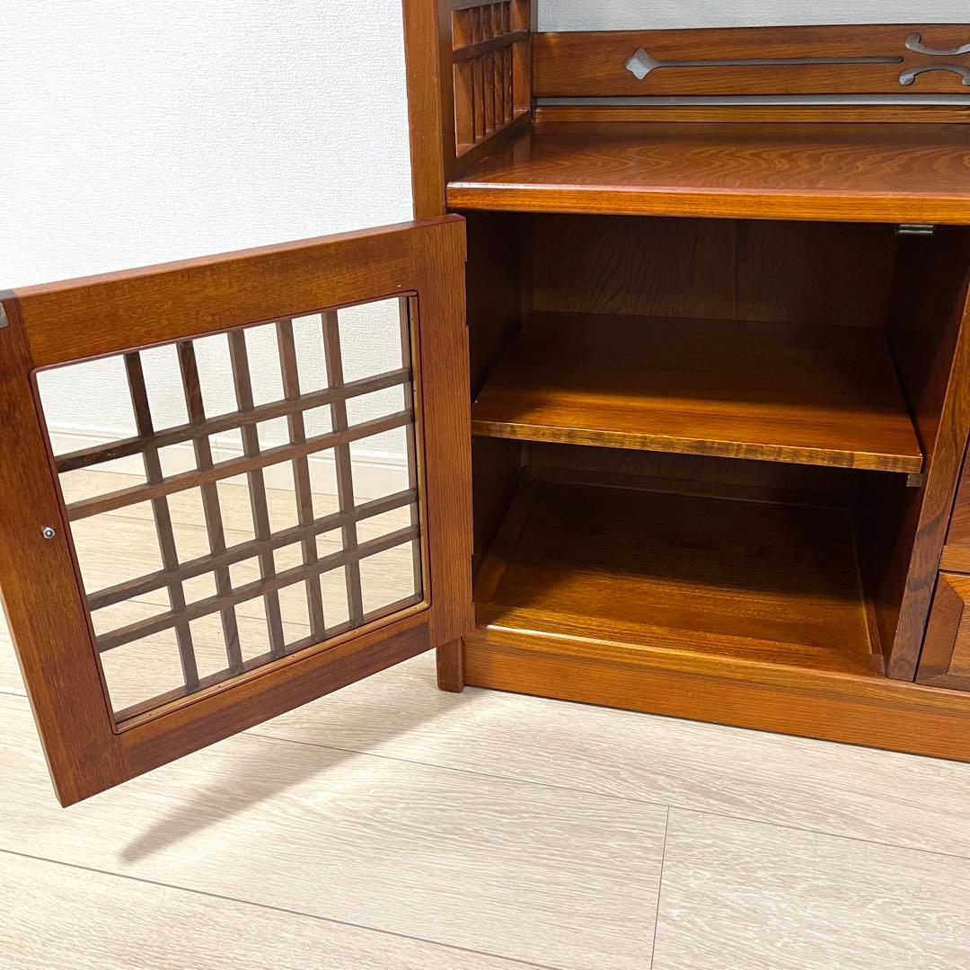（ち17）karimoku カリモク オールドカリモク 茶箪笥 飾り棚 茶棚