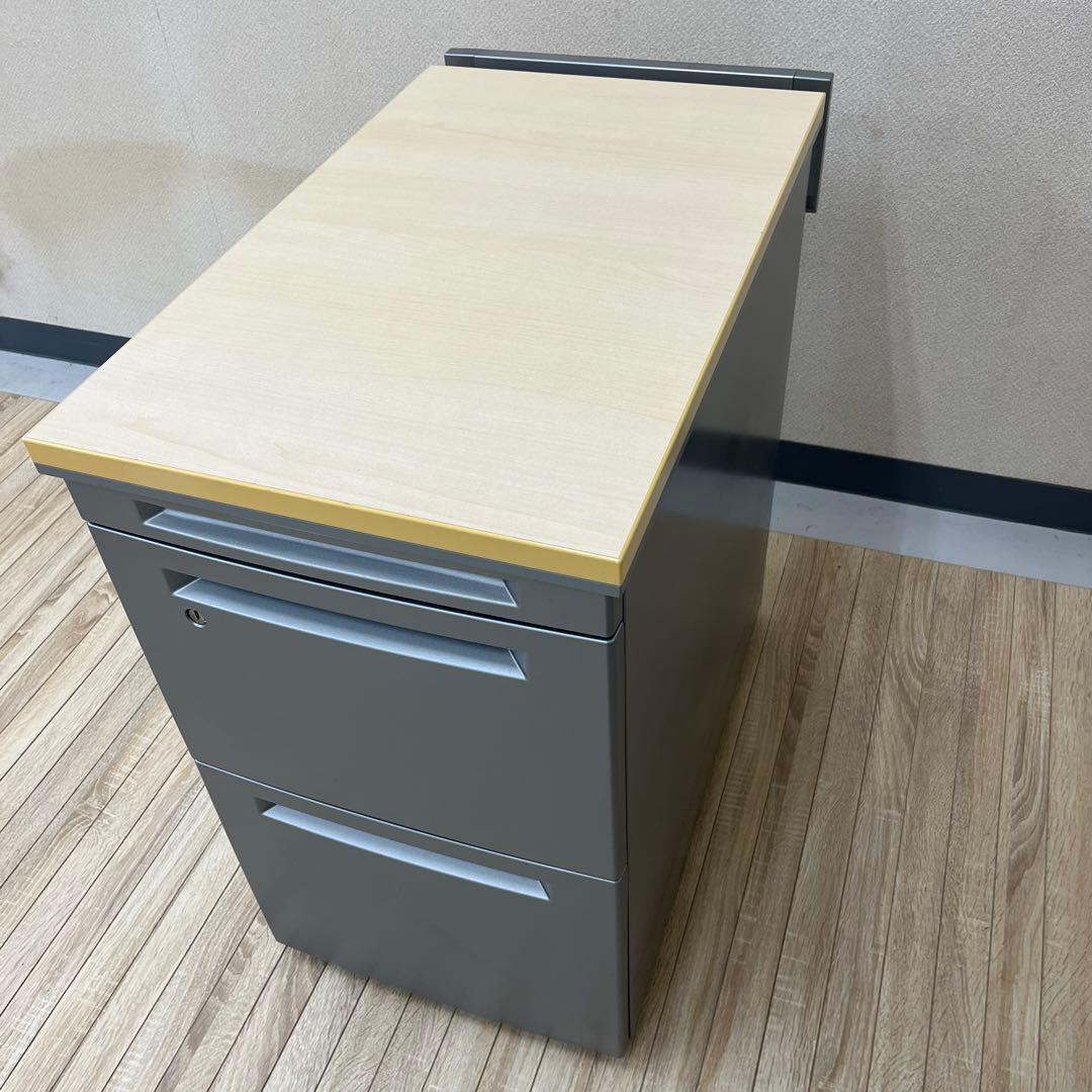 オカムラ 両ラウンドデスク 3段サイドデスクセット★メインデスク別出品セット販売