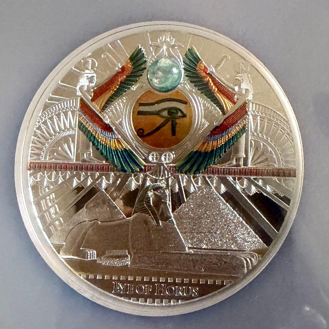 NGC最高鑑定☆2022 ニウエ ホルスの目 銀貨 カラー1oz シルバー