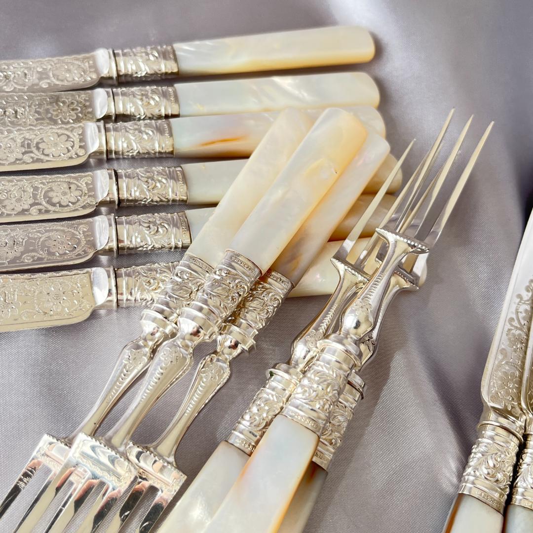 【Allen & Darwin】【白蝶貝 】デザートセット マザーオブパール