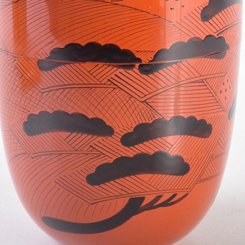 茶道具　山中塗　和田瑾斎造　玄々斎好　曙棗　共箱　V　6878