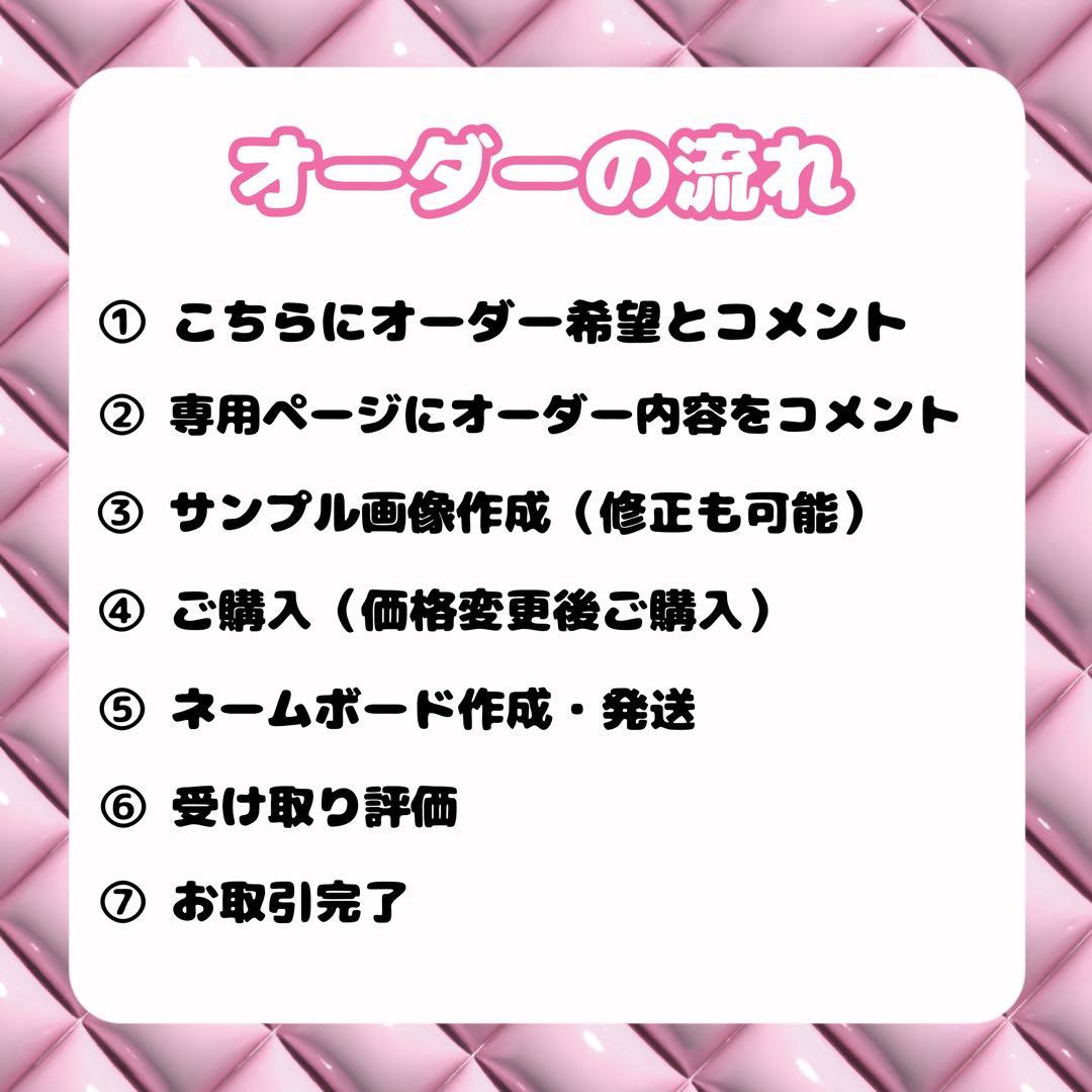 ぷっくりネームボード オーダー ページ