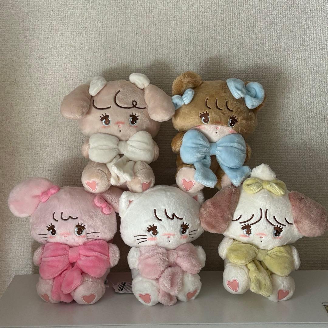 mikko 抱きしめおリボンぬいぐるみ&ブラックリボンBIGぬいぐるみ全種セット