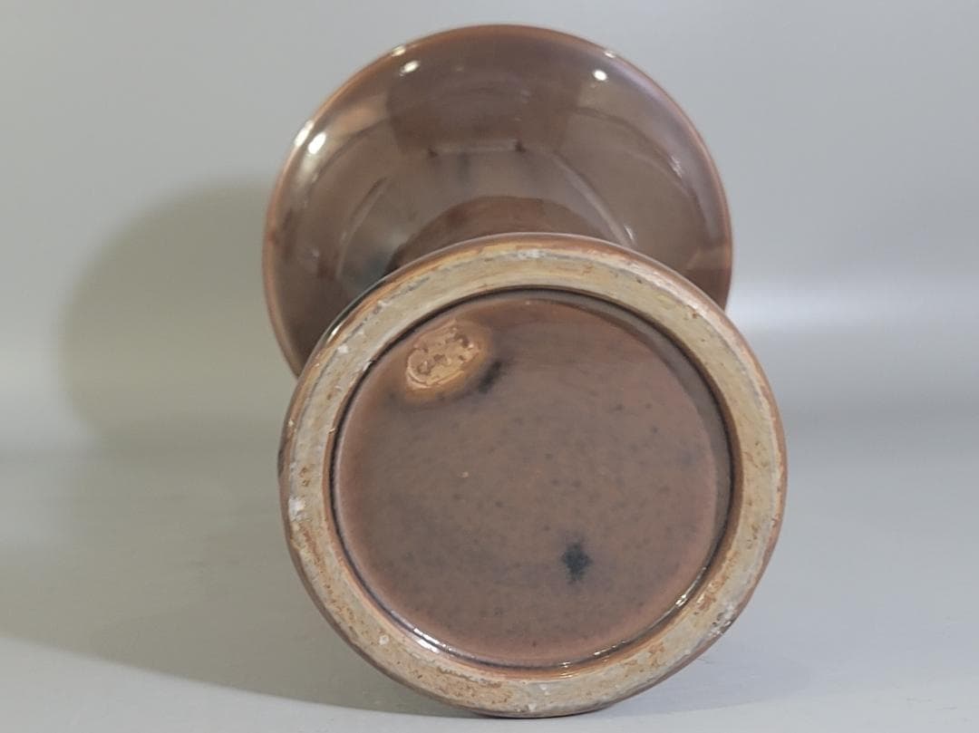 古美術 膳所焼 尊式 算木 花瓶 美品 DT189