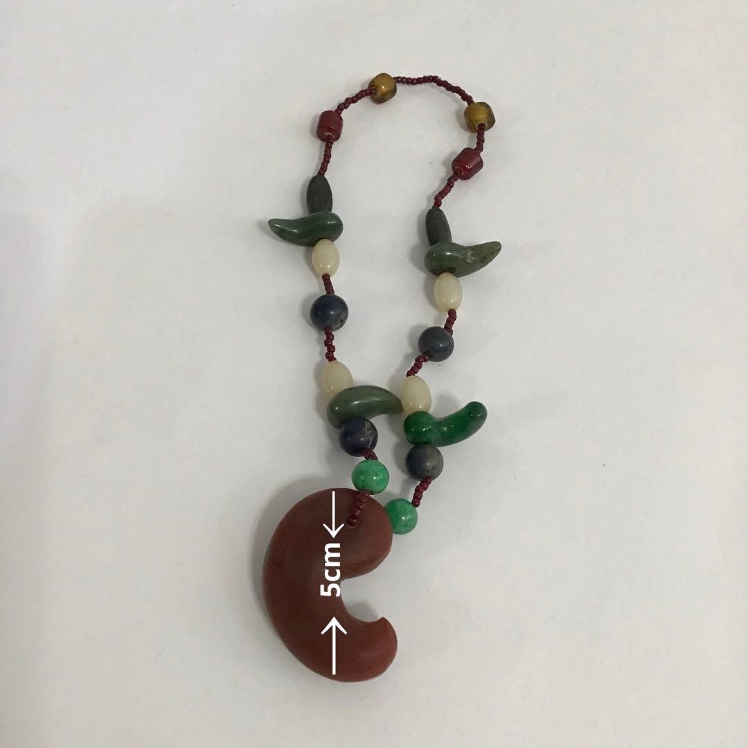 アンティーク　出土品　瑪瑙　勾玉　ネックレス　古墳時代　古代　浪漫　神話