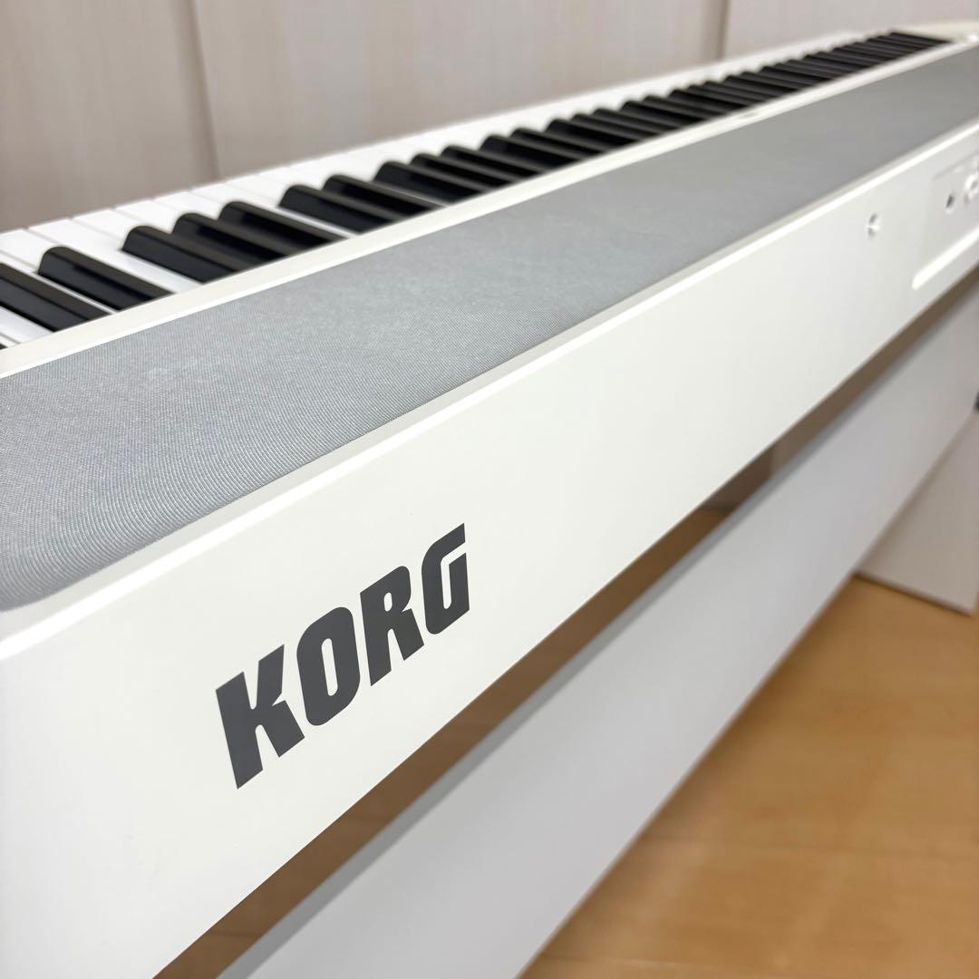 【完全動作品】KORG デジタルピアノ B1 ホワイト 88鍵盤 スタンド付き