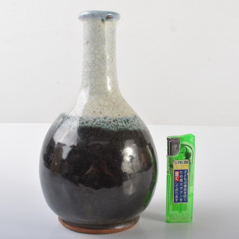 瀬戸焼　古瀬戸　徳利　壷　時代箱付　C　R6594