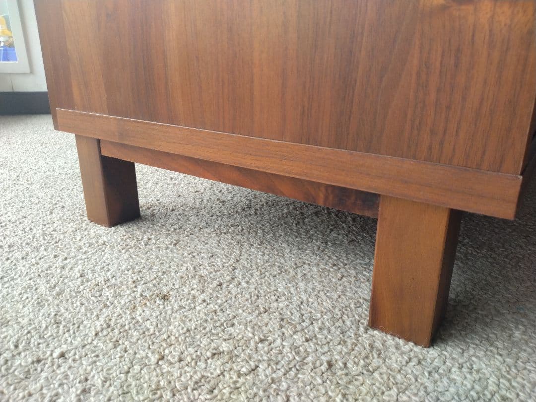 MUJI/無印良品 木製脚付きキャビネット/ウォールナット材/食器棚/収納家具