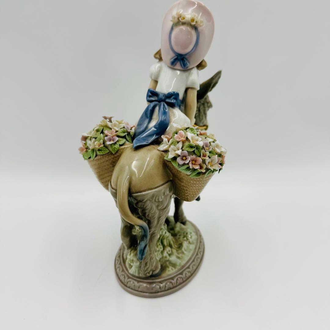 【リアドロLladro フィギュリン　少女とロバ】置物　インテリア　アンティーク