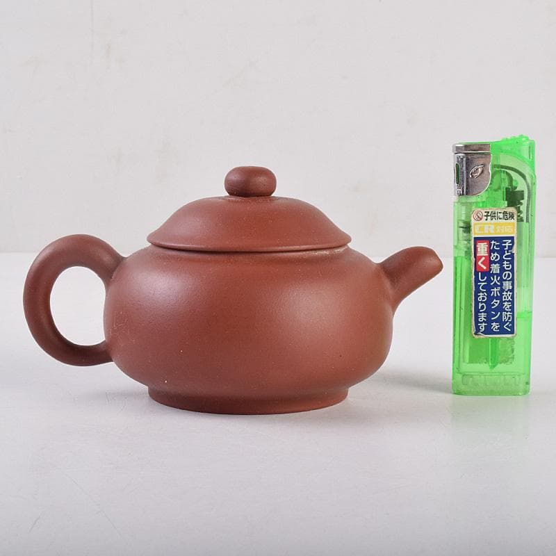 中国　紫砂　朱泥　急須　茶壷　在銘　V　R9012