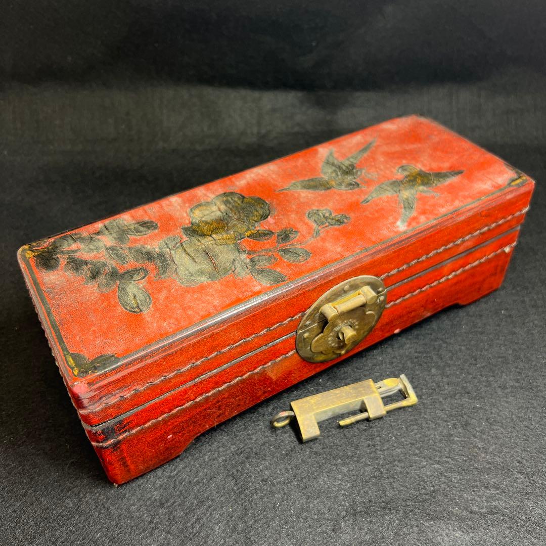 中国古玩　乾隆ガラス鼻煙香　木箱付　高さ約7㎝　東Y8-0122☆2F