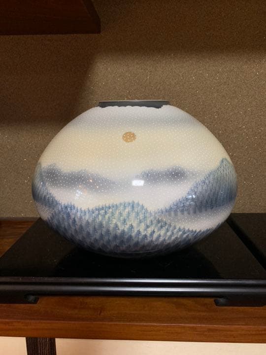 朧月　雪景色