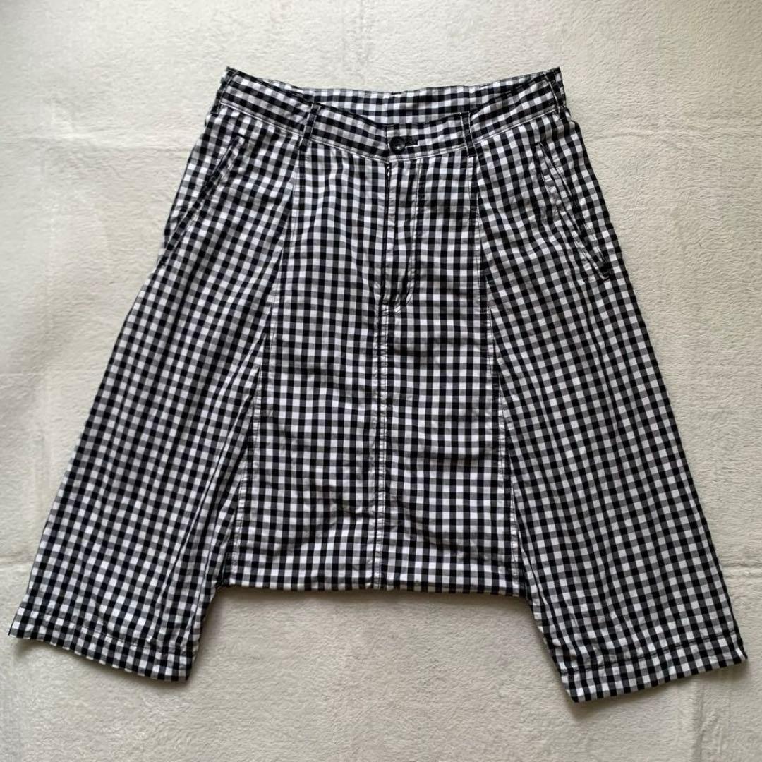 【美品】ブラックコムデギャルソン ギンガムチェック サルエルパンツ
