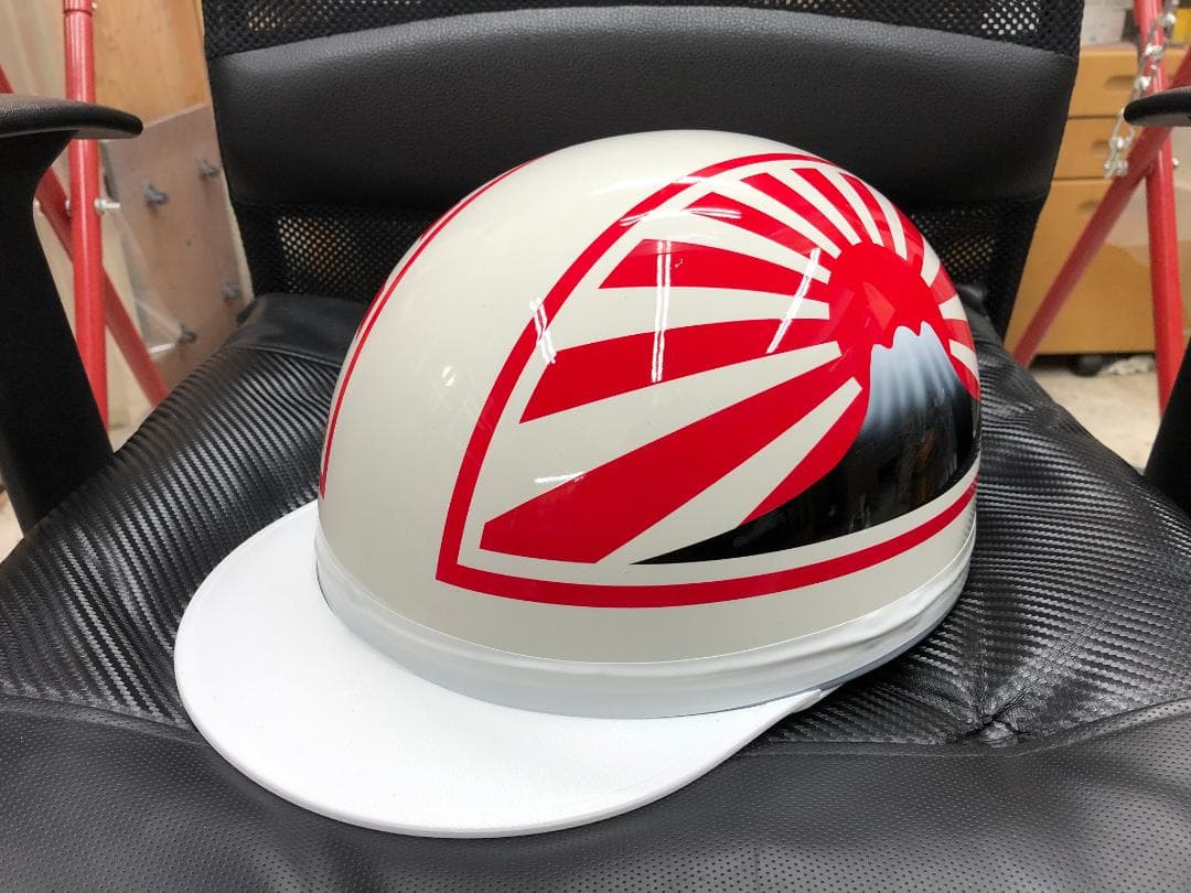 コルク半　カスタム　富士日章　三つボタン　白赤　文字無　高級クリヤ送料無料