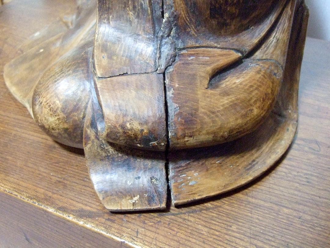 時代物 木造 玉眼 座像 仏像 寄木 仏教美術 木彫り