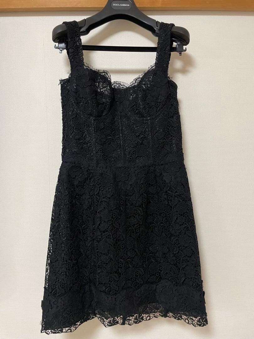 ★美品★DOLCE & GABBANA ブラックパーティードレス 42
