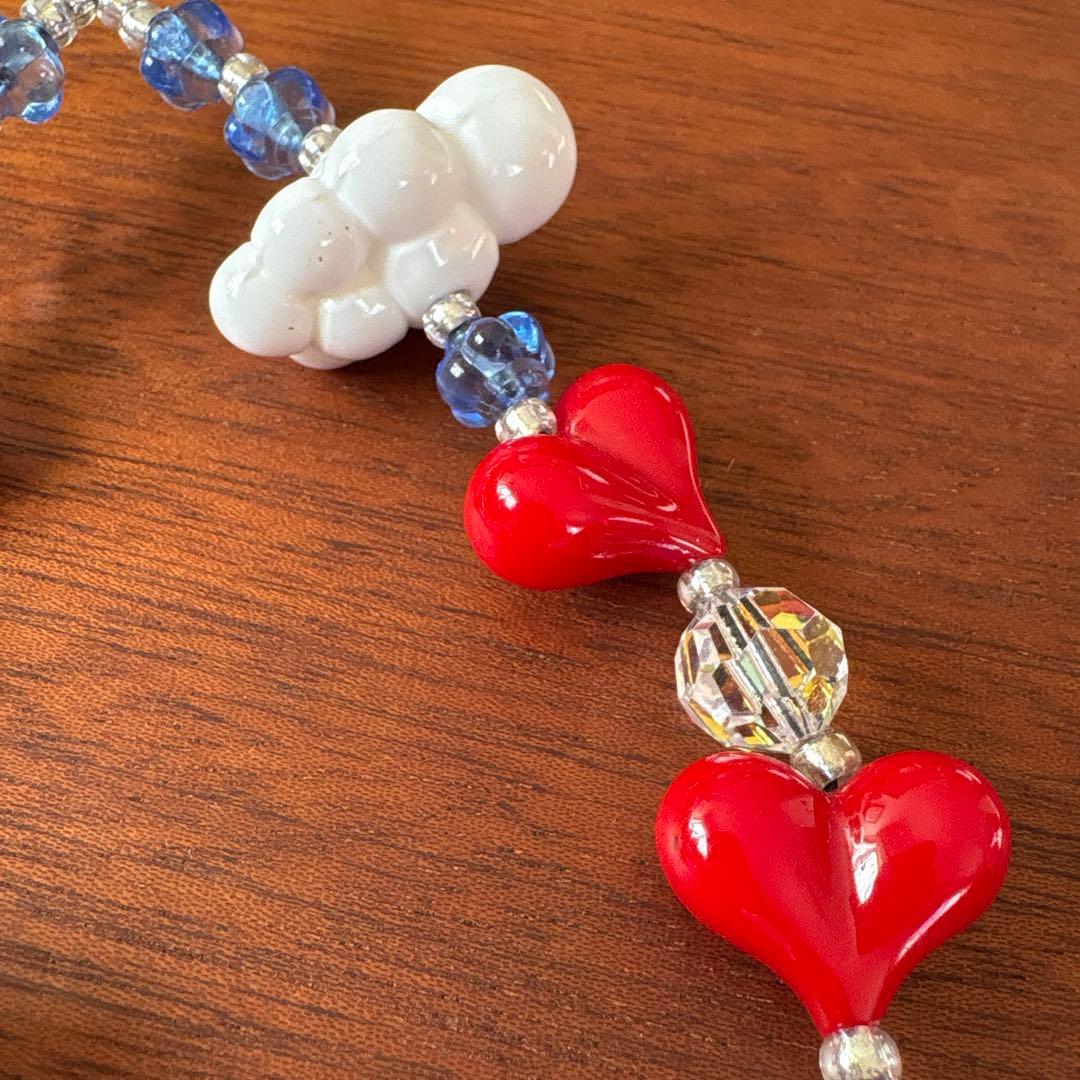 String Ting ストリングティング スマホストラップ　雲　ハート　美品