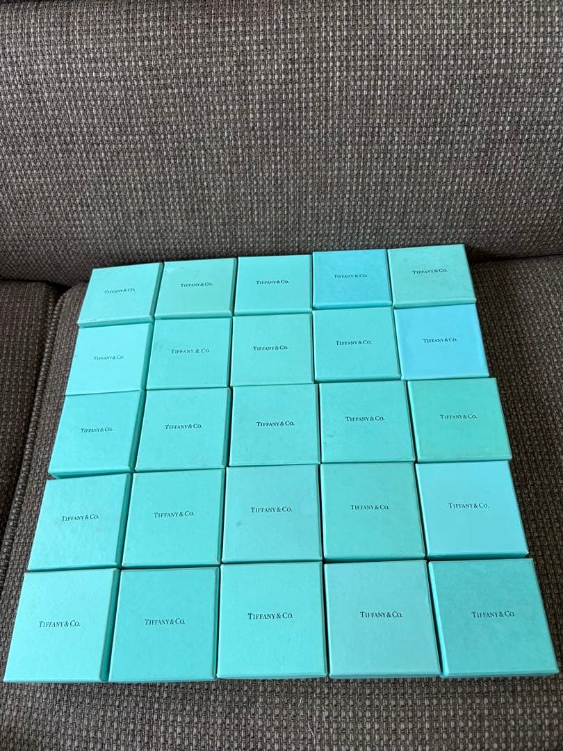 旧型中古品 ティファニー正方形 空箱　保存袋25セット
