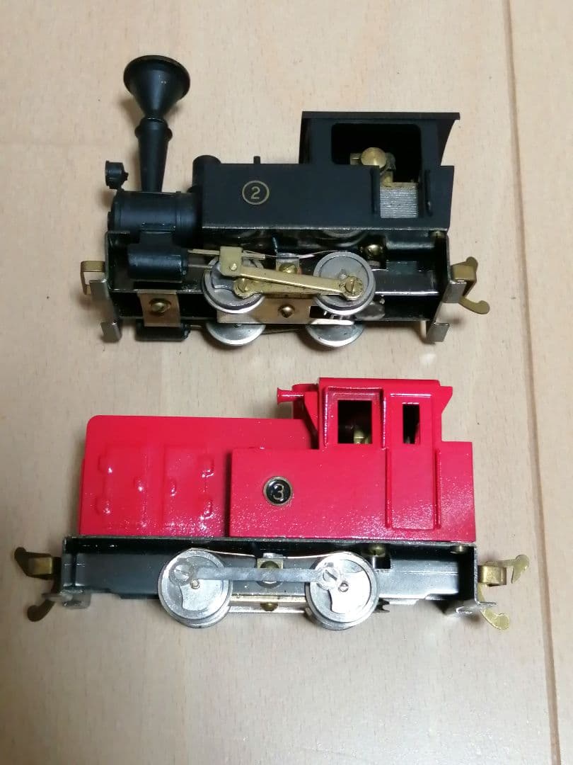 骨董HOゲージ つぼみ堂 蒸気機関車＆ディーゼル＋貨車２両 美品