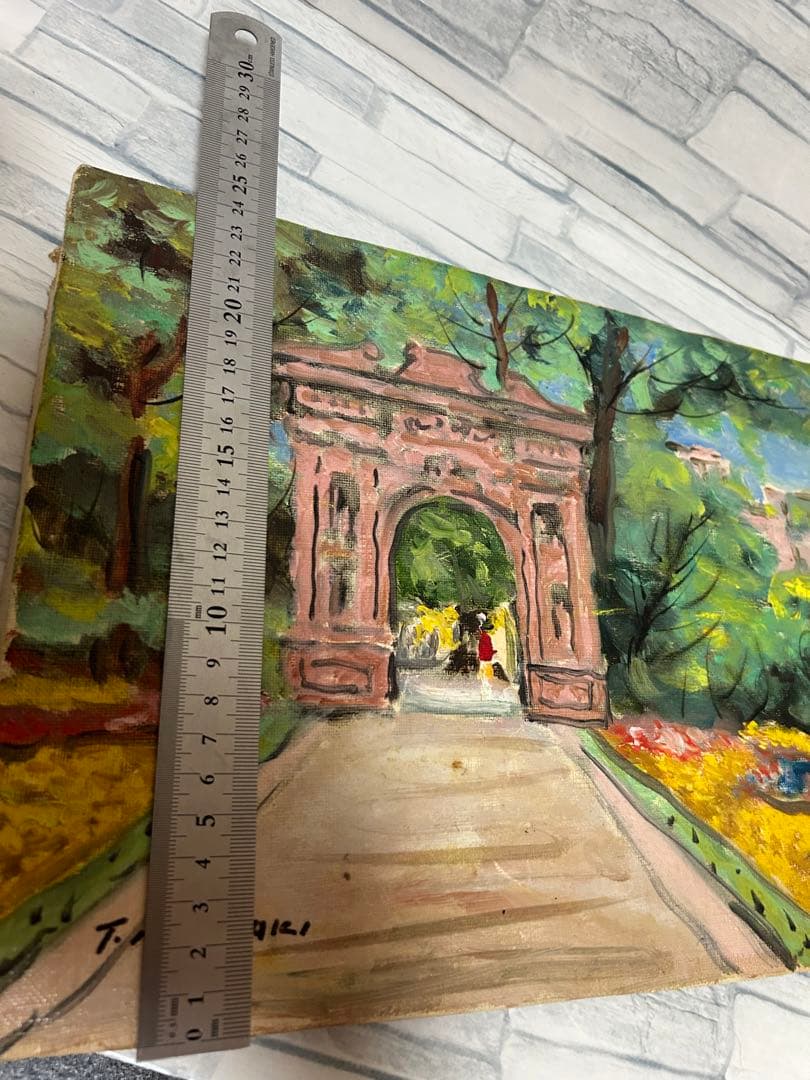 額縁有無は相談可能。T.NISHIGAKI ハイデンベルグの城門　ドイツ　Ｆ４