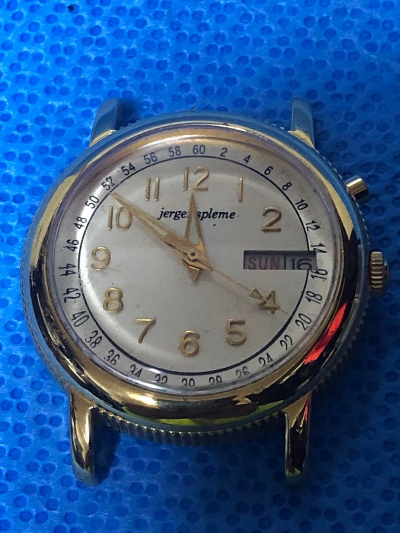 オリエントのjerger spleme 自動巻き時計 ゴールドメダルケース