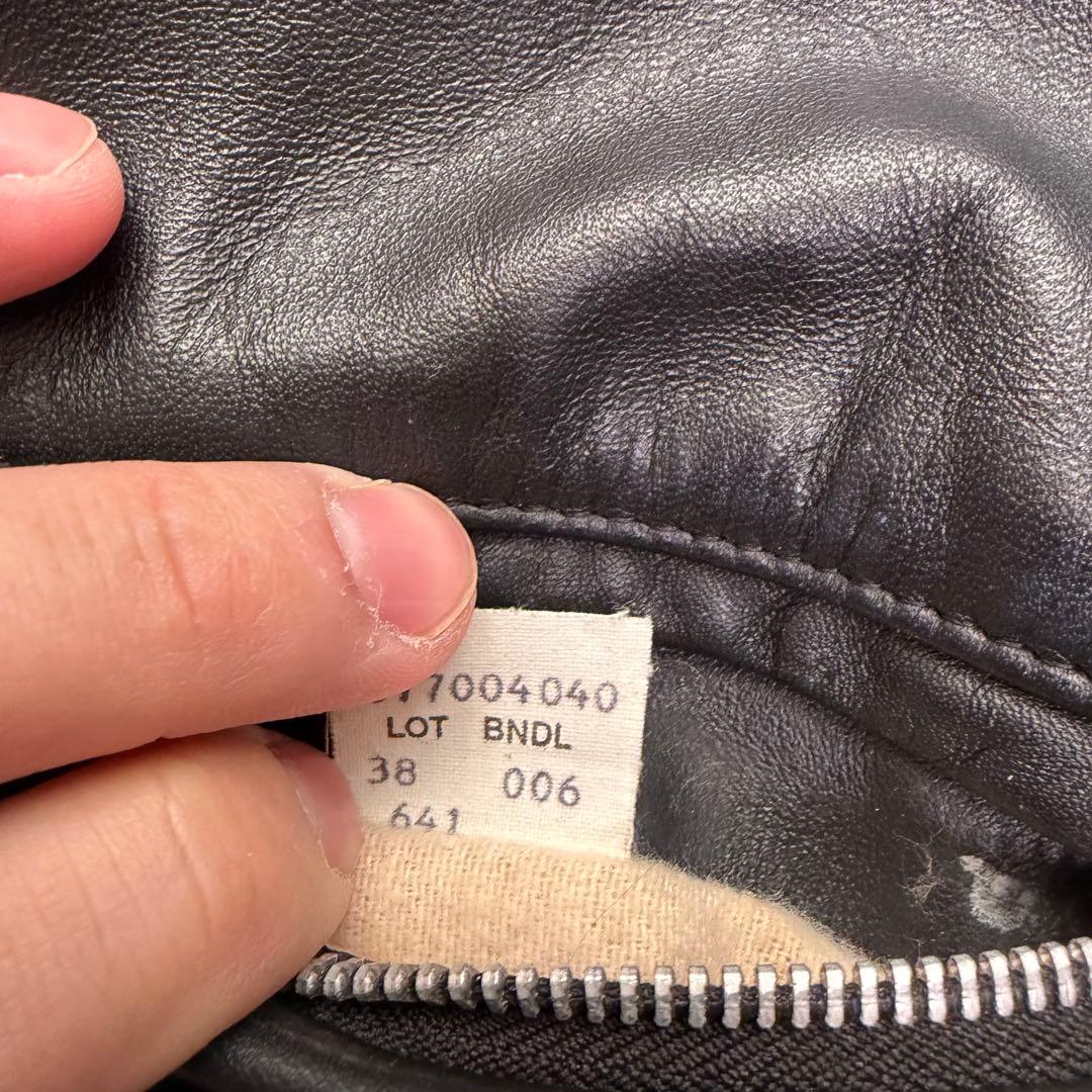 美品Lサイズ相当　ショット　641 シングルライダースジャケット　ライナー付き