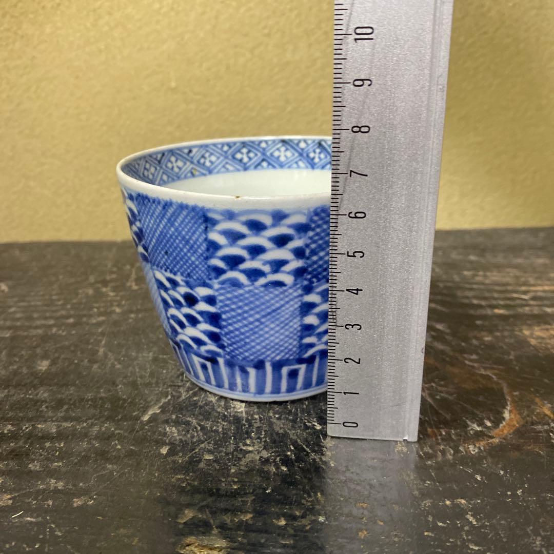 市松文蕎麦猪口